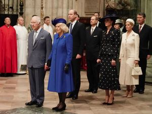 Senior members of the royal family at the Commonwealth Day Service in 2023