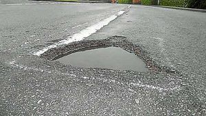 Potholes in Hunslet Road, Burntwood