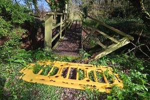 Enville No 4 Footpath, part of the Staffordshire Way, is now closed off due to an unsafe footbridge. Photo: Steve Leath