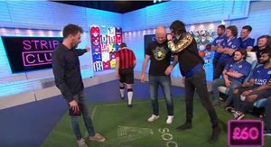 Serge whispers the answer to Sean Dyche