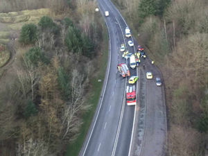Supporting image for story: Pictures: One trapped and five injured in Ironbridge crash