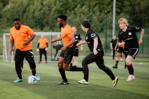 The football match between the Mander Centre and Telford Centre