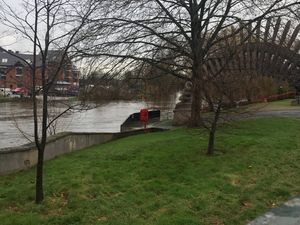 The River Severn in Frankwell, Shrewsbury, by the Quantum Leap