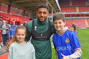 Brandon Comley with fans.