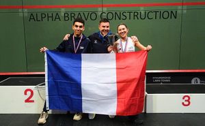 Baltayan with her trophy.