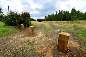 New wooden stumps have been positioned at the entrance to the field off Kitchen Lane, Wednesfield, and rubbish from the recent travellers visit has now been removed