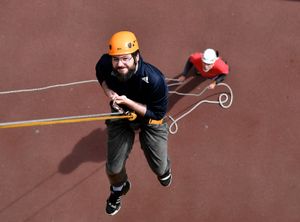 It was a euphoric feeling to be dangling above just a magnificent stadium