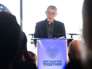 Author Michael Rosen during a ceremony marking the fifth anniversary of the Covid-19 pandemic (PA)