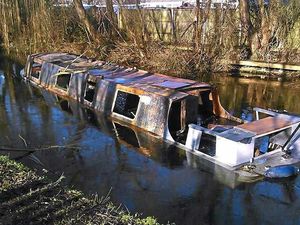 Supporting image for story: Remove this eyesore now – calls for boat clean-up near Wolverhampton amid pollution fear