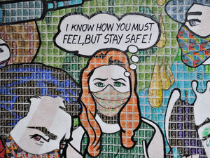 Supporting image for story: Artist puts own stamp on crisis