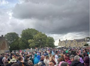 Spectators at Ludlow Castle Comedy Festival were asked to leave the castle grounds due to the threat of lightning. Picture: Lewis Cox