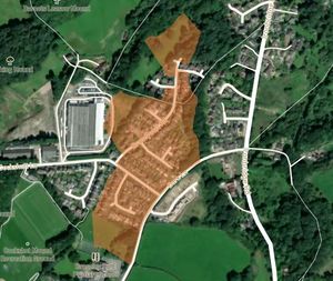 130 homes were without power in parts of Broseley, including on Dark Lane and Brandywell Road. Photo: National Grid/Openmaps