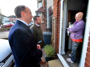 Supporting image for story: WATCH: Dominic Raab's election pitch scuppered by barking dog in Wolverhampton