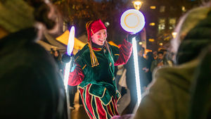 Christmas elves on campus