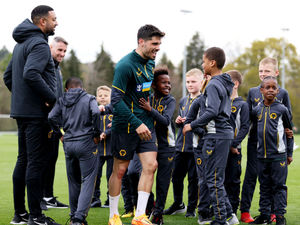 Supporting image for story: Wolves players meet U8's during training - Gallery 