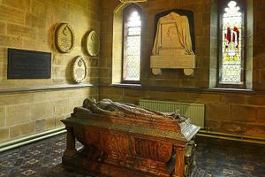 A beautifully-carved tomb in St Luke's Church, Hodnet