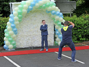 Fraser Brewer, aged 11, enjoys the occasion