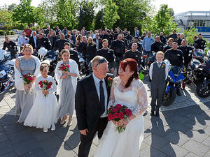 Supporting image for story: Video: Roaring start to married life for Telford couple