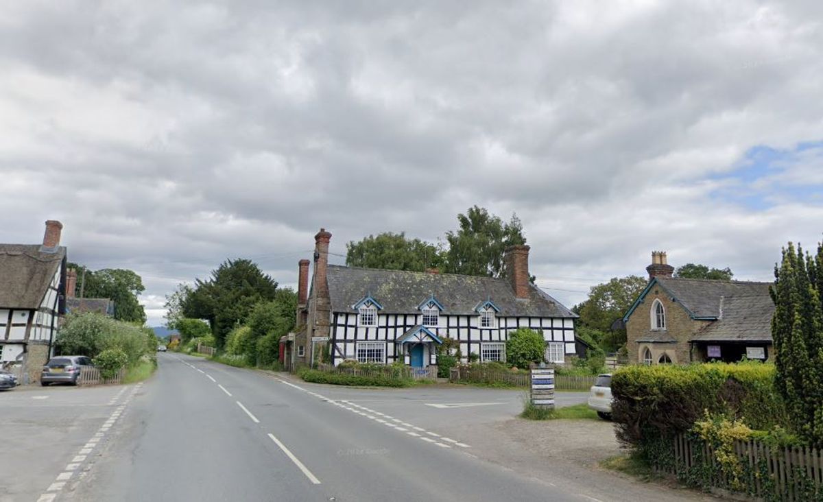 Delivery van completely destroyed by fire in Welsh border village