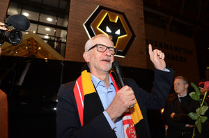 Mr Corbyn said it was 'great to be alongside Billy Wright'