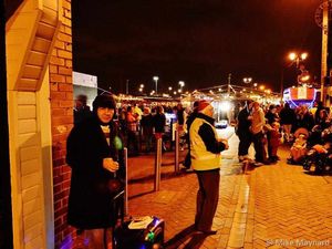 Supporting image for story: Taking night pictures: Wednesbury Christmas lights switch on