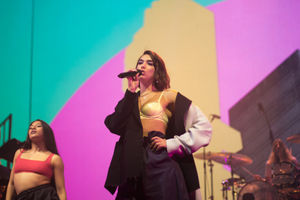 Dua Lipa at Birmingham's Genting Arena. Pic: Emma Turner