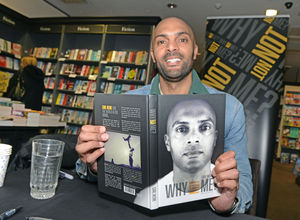Former Wolves keeper Carl Ikeme signing copies of his new book 'Why Not Me' at Waterstones in Wolverhampton