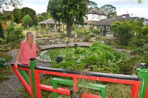 Gardener Sue Griffiths at her home in Wem, which will be open for the National Garden Scheme this Sunday
