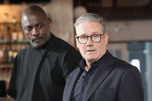 Idris Elba and Labour leader Sir Keir Starmer meeting families of knife crime victims at the Lyric Theatre in Hammersmith, London, while on the General Election campaign trail. Picture date: Tuesday June 25, 2024.