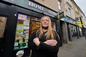 Susan Bullas, who leaves free food outside her shop
