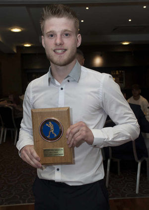 Tony Jones is all smiles after winning the Best Fight of the Year award. Picture by Mark Jones.