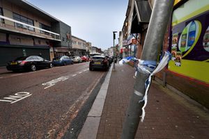 The stabbing happened on Dudley High Street on Sunday morning