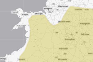 The weather warning for snow is in place from 6pm on Thursday, January 8 to 12pm on Friday, January 9