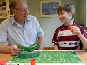 Supporting image for story: Shropshire grandad pitches in to tackle rugby board game