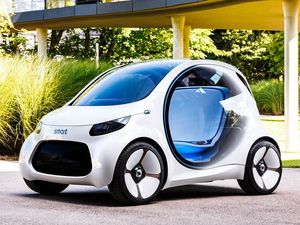 Supporting image for story: This friendly driverless car has ditched the steering wheel and pedals