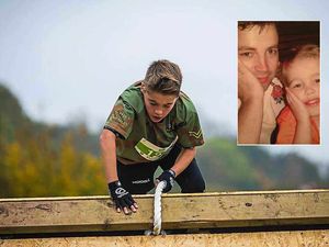 Supporting image for story: 'It would have made dad proud': Telford boy takes on muddy challenge in memory of father