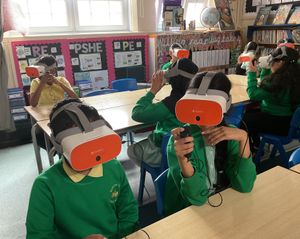 Bordesley Green pupils using ClassVR