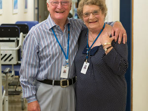 Supporting image for story: Celebrations as Shrewsbury hospital 'volunteer of the year' Terry turns 90