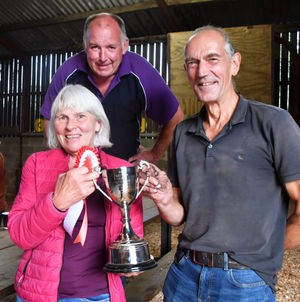 Spudtacular cup winners Karen and Andrew Jenner, with Rob Powell looking on. Image by Ted Edwards Photography