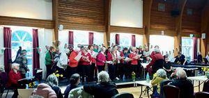 The Llanfair Singers at the St David's Day event
