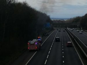 Supporting image for story: Car fire on M54 near Telford