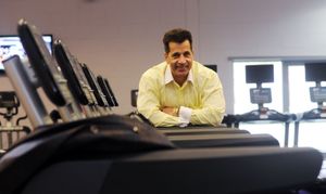 Mo Chaudry in his gym M-Club on the Festival Park in Staffordshire