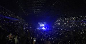 Maisie and Sam's view of the concert