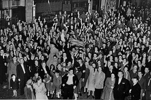Supporting image for story: The night peace finally broke out: VJ Day 70th anniversary