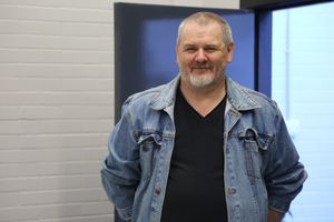 Keith Parry taking part in the crime day