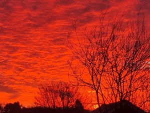Supporting image for story: Blazing red skies over Shropshire explained