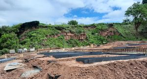 Fishmore Quarry face