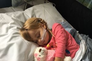 Georgia sleeping in hospital