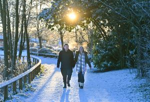 Stacie and Daniel Parkes enjoyed a morning walk