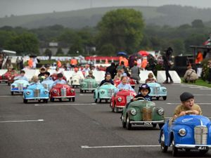 Supporting image for story: In Pictures: Young drivers take a spin in vintage race event
